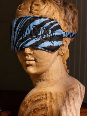 GANNI Recycled Tech Fabric Eye Mask (Blue or Brown) NWOT